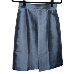 J. Crew Wool Silk Metallic A-Line Skirt 0 XS